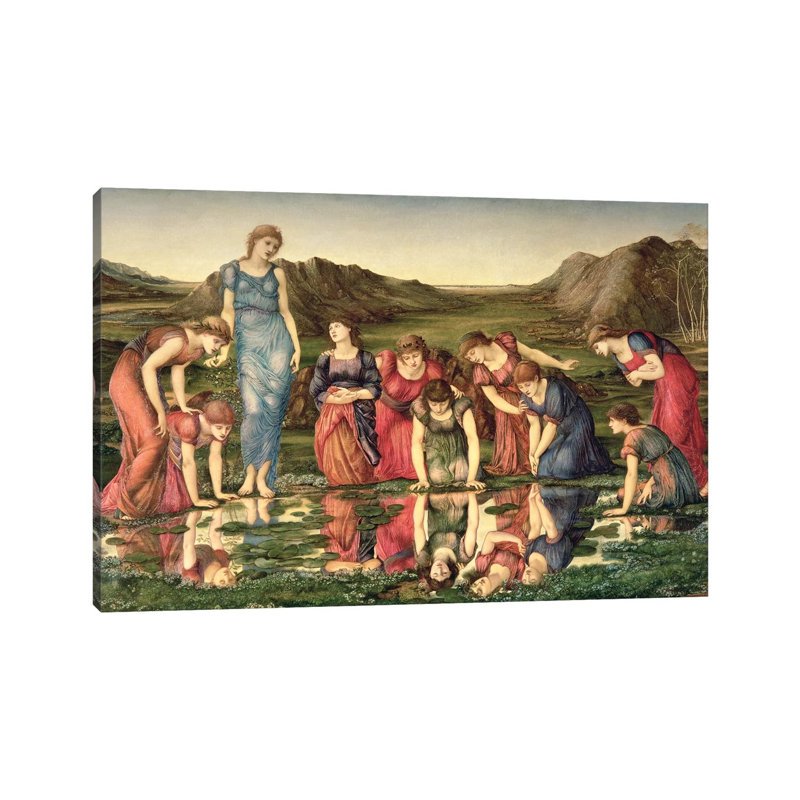 The Mirror Of Venus, 1870-76 by Edward Coley Burne-Jones - Painting on Canvas, Wrapped Canvas