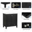 Meuble-lavabo multifonctionnel avec portes et tiroir