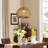 1-Light Pendant Lights Seagrass Dome