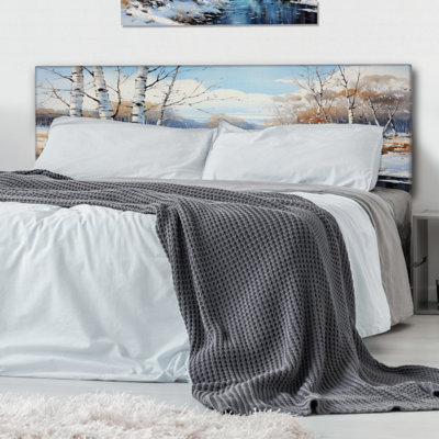 Birch Woods Winter Whispers IV Upholstered Headboard
