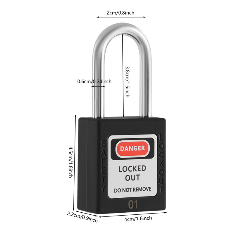 Lock Set, Locks with Keys, Safety Padlocks, Black