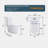 Elongated One Piece Toilet White