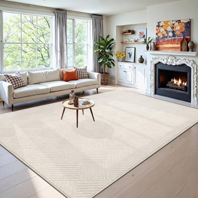 Tapis de salon lavable et moderne pour l'intérieur