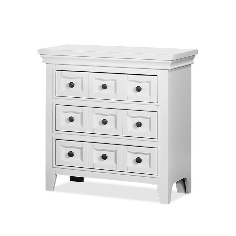 Ensemble de chambre à coucher Genesha, Très grand, Blanc, Ensemble de six pièces : lit, deux tables de che