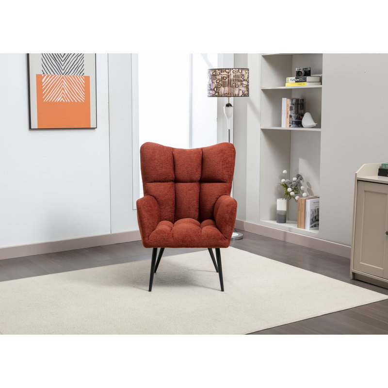 Suruga Upholstered Armchair, Rust