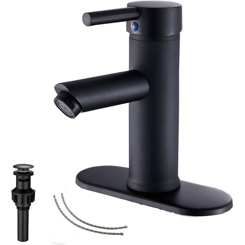 Single Handle Bathroom Sink Faucet, Matte Black