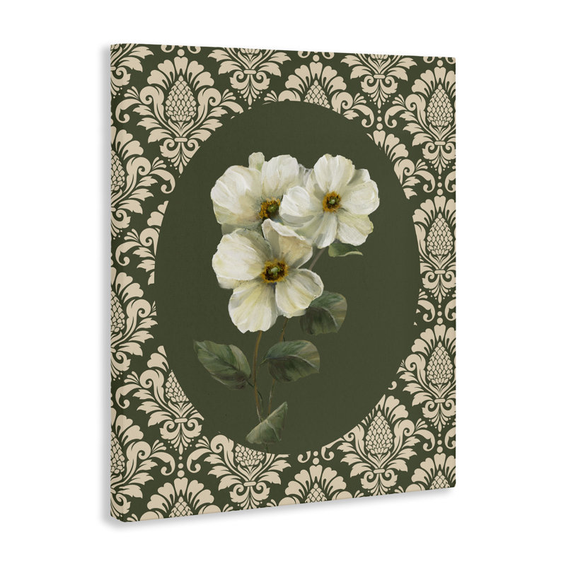 Toile Fancy Lace Flowers, design par Nan, H 20 po x l 16 po