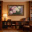Cadre mural rétro rose, blanc et violet-1848737070