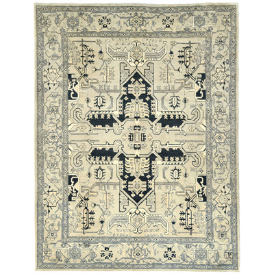 One-of-a-Kind Gray Tribal 8X10'5 Oriental Area Rug