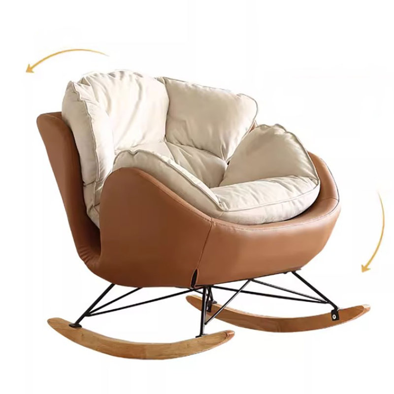 Chaise berçante élégante à pétales