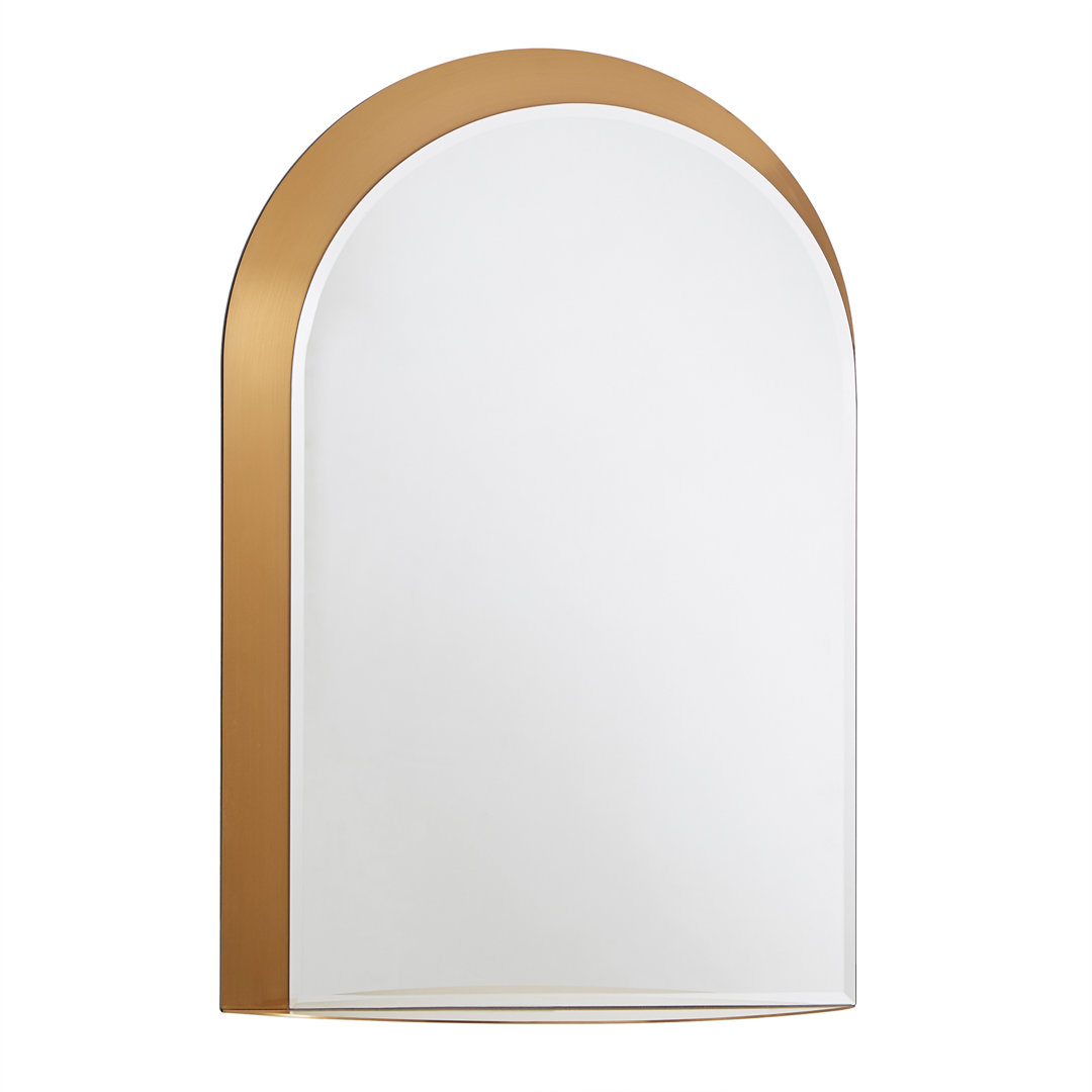 Wendolyn Metal Arch Mirror with Shelves AllModern 