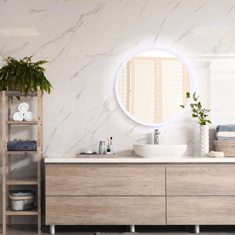 Miroir de salle de bain Deosha, 24,02 po x 24,02 po