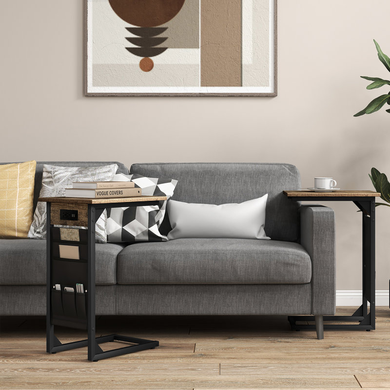 End Table Set Built-In Outlets