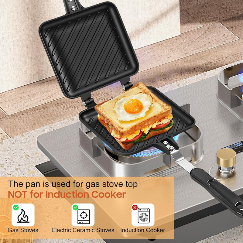 Frying Pan 16 cm Non-Stick Iron Grill & Griddle Pan