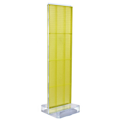 Two-Sided Pegboard Floor Display On a Square Studio Base: Panel Size: 16"W x 60"H
