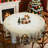 Machine-washable polyester tablecloth for Christmas party decorations