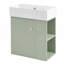 Meuble-lavabo flottant 21,6 po avec lavabo en céramique, rangement à droite-851680119