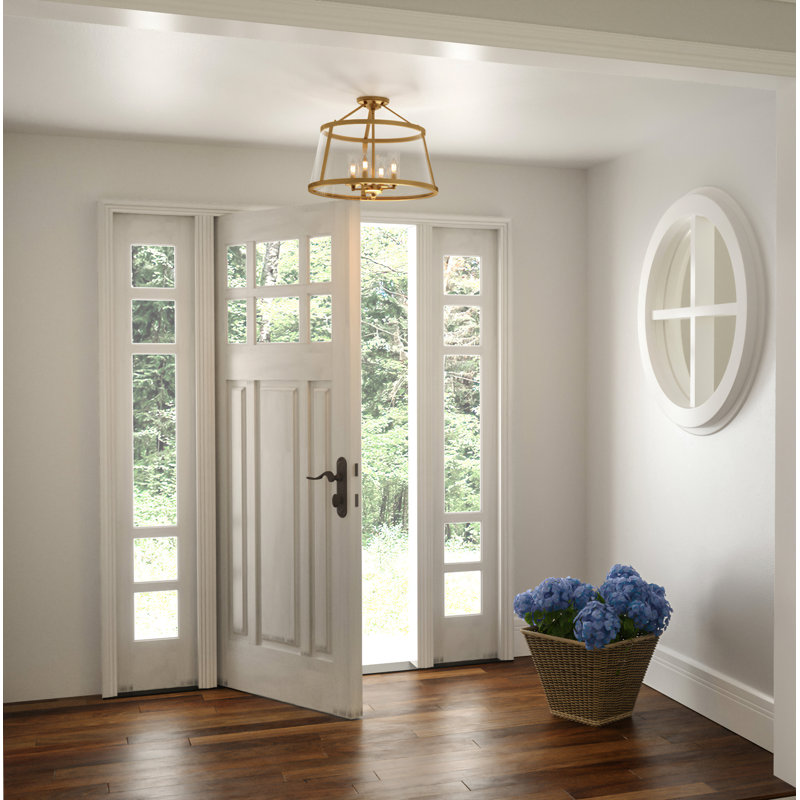 Axton Glass Semi Flush Mount