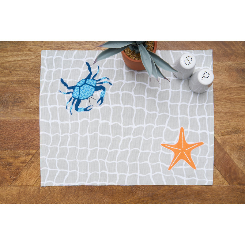 Napperon en coton crabe