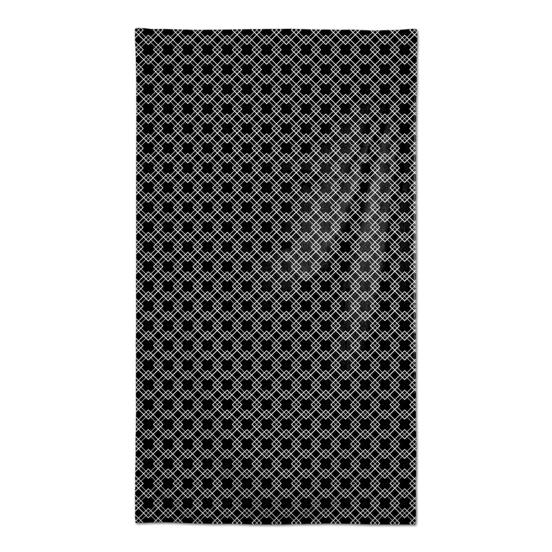 Tusculum Geometric Tablecloth, Black