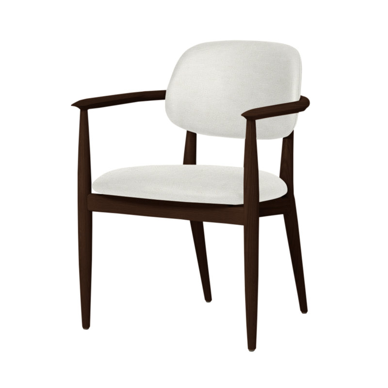 Chaise Slow de Space Copenhagen, Chêne brun foncé, L493 Naturel Sanfor 0023