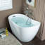 Robinet de baignoire romaine mural à 3 poignées avec accessoire-65725806