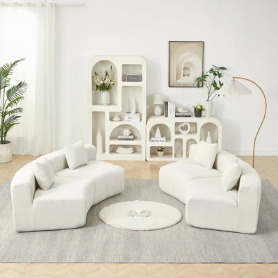 Canapé modulaire courbé Chenille