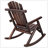 Durable Fir Log Rocking Chair For Patio And Garden, Ergonomic Design With Smooth Finish For Outdoor Relaxation-1426543094