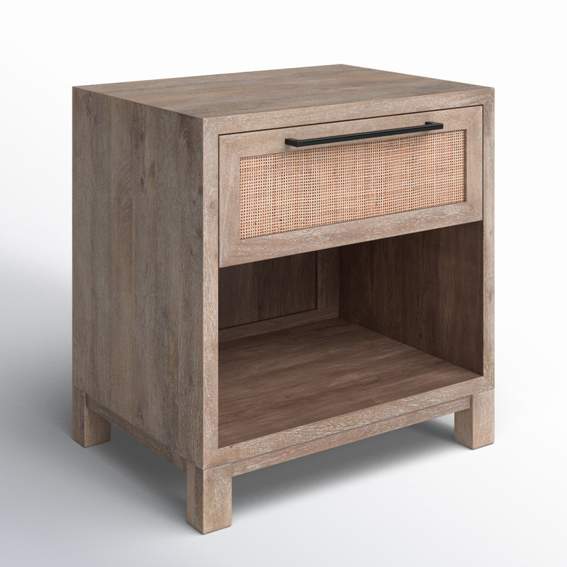 Jensen 1 - Drawer Solid Wood Nightstand in Brown