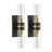 19" Black And Gold Wall Sconces Set of 2,Modern Bathroom Light Fixtures,2-Light Vanity Lights For Mirror,Indoor Wall Lamp Wall Mount Hardwired Light For Bedroom With Clear Glass E26 Base-1097760769