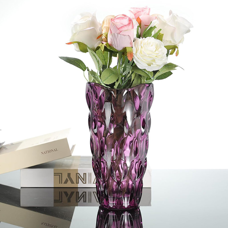 Glass Table Vase, Purple