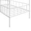 Structure de lit en métal pour lit simple avec support à lattes sans sommier blanc