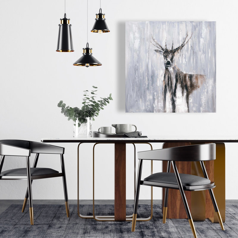 Hiver, toile de cerf abstraite | Art contemporain contemporain