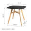 Ensemble de table de salle à manger moderne en MDF pour 2 personnes, ensemble de table et chaises Mid-Century pour la cuisine, la salle à manger, le bureau, le café et le restaurant (noir)