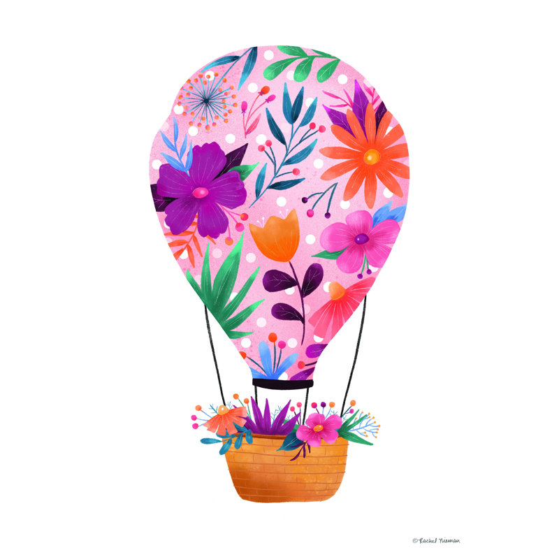 «Floral Ballooning», impression sur toile tendue, H 16 po x l 12 po