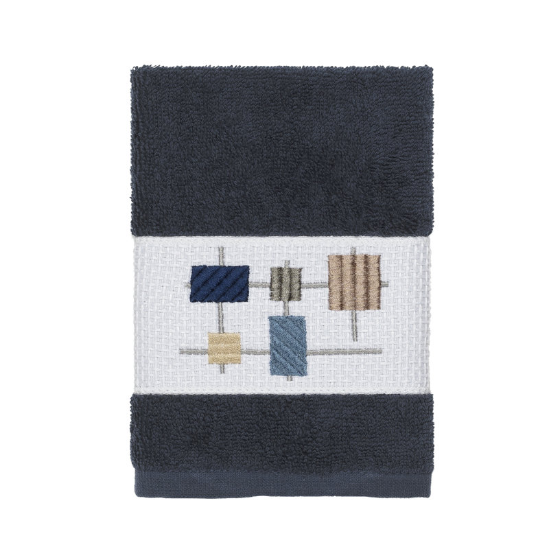Khloe Turkish Cotton Midweight Washcloth, Midnight Blue