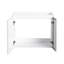 Meuble-lavabo mural de 61 cm (24 po) en contreplaqué blanc lustré avec portes à accents en verre gris (lavabo non inclus)