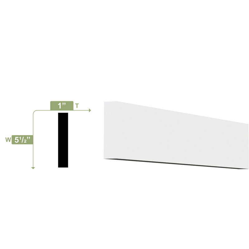 Moulure de coin H 5 1/2 po x l 96 po x P 1 po