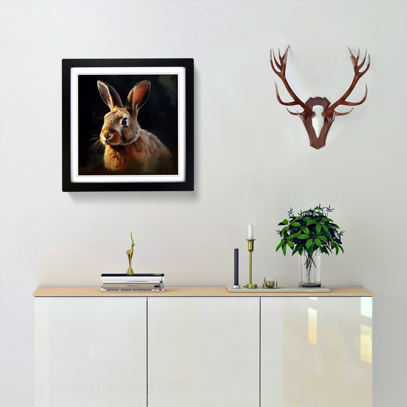 Rabbit Digital - Single Picture Frame Print on Wood, Black