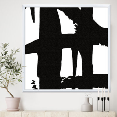 «Black and White Crossing Paths II», reproduction sur toile encadrée