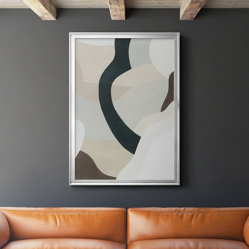 Shifting Neutrals II - impression d'un seul cadre photo, H 30,5 po x l 22,5 po x P 1 po, Argent