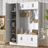 79'' Tall 4-in-1 Entryway Hall Tree with Large Shoe Cabinet, Mudroom Bench with 4 Hooks & Adjustable Storage Shelves,Hallway Unit-859401283