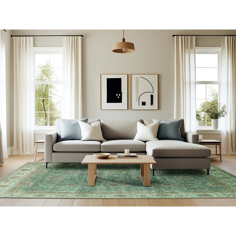 Oriental Indoor Rug, Rectangle 6' x 9'