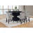 Pedestal Dining Set in Gray and Black-94365244-121469149