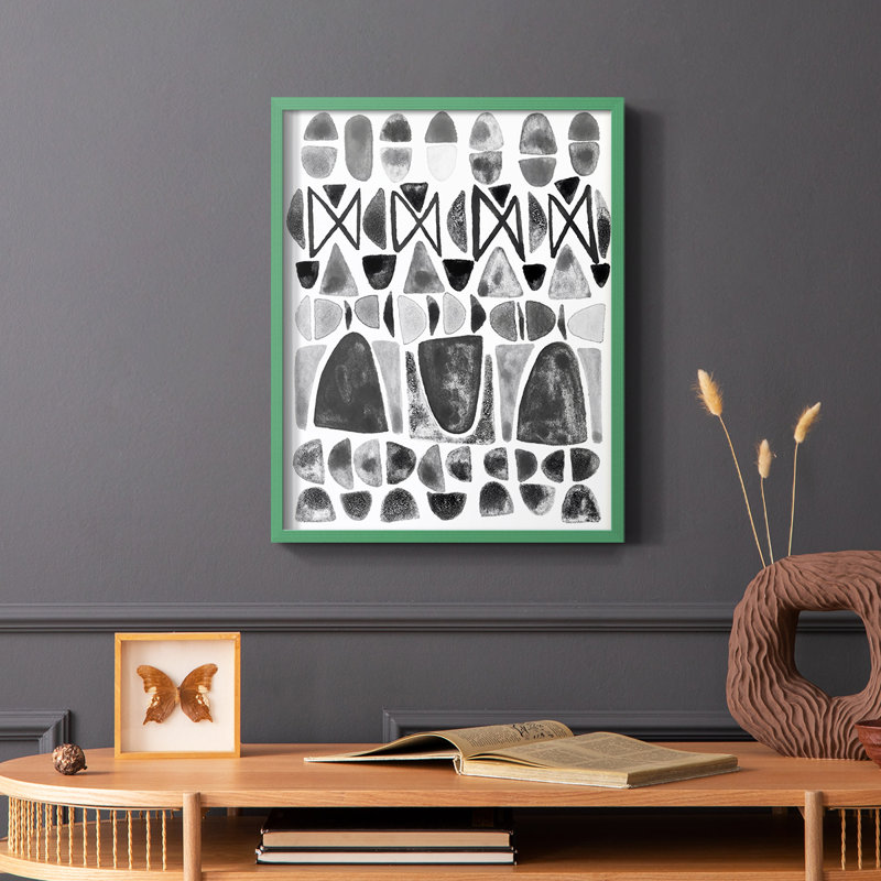 «Gray Arches III», reproduction encadrée - bois massif, Cadre simple vert, H 10 po x l 8 po