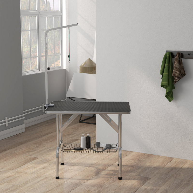 Table de toilettage pliable réglable et pliable H 29,5 po x l 23,6 po, H 29,5 po x l 23,6 po x P 35,4 po