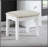 Contemporary Style Vanity Set With 3Mm Mirror, LED Lights, Storage Drawers, Wooden Glides, And Padded Stool For Bedroom