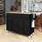 Black Kitchen Island Cart With Robust Solid Wood Tabletop, 4 Door Cabinet, 2 Drawers, Spice Rack & Stable Adjustable Locking Transportable Counter, Black, Cabinet Shelves,-1807743228