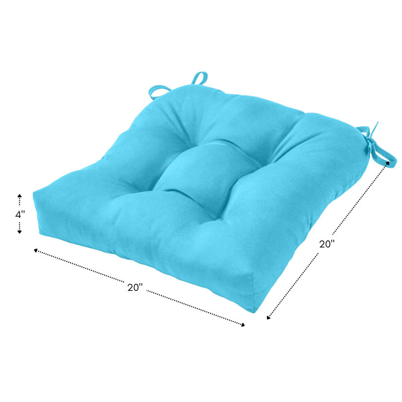 Coussin de chaise d'extérieur Royzell Sunbrella, Toile aruba