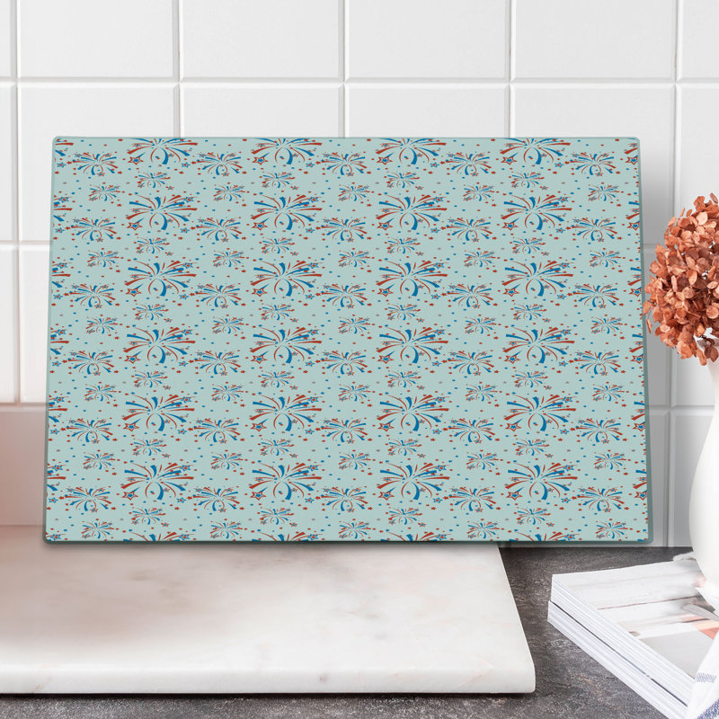 Planche à découper Ambesonne 4 juillet - Grandes vacances d'été - rouge / blanc / bleu
